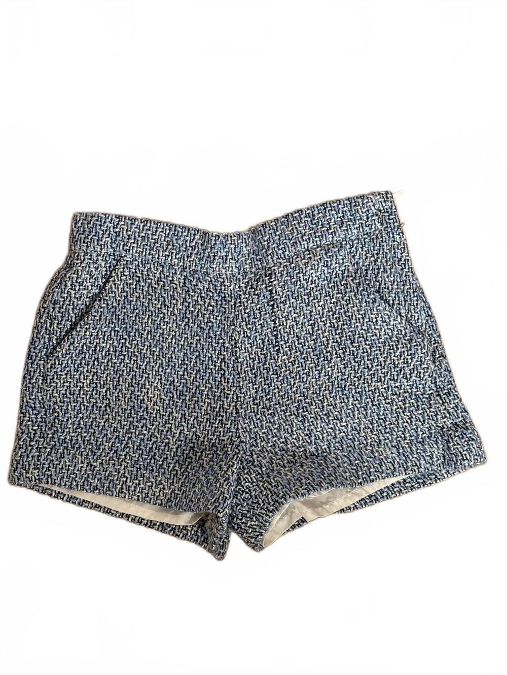 Janie and Jack Girls Blue Tweed High Waisted Shorts Size 5